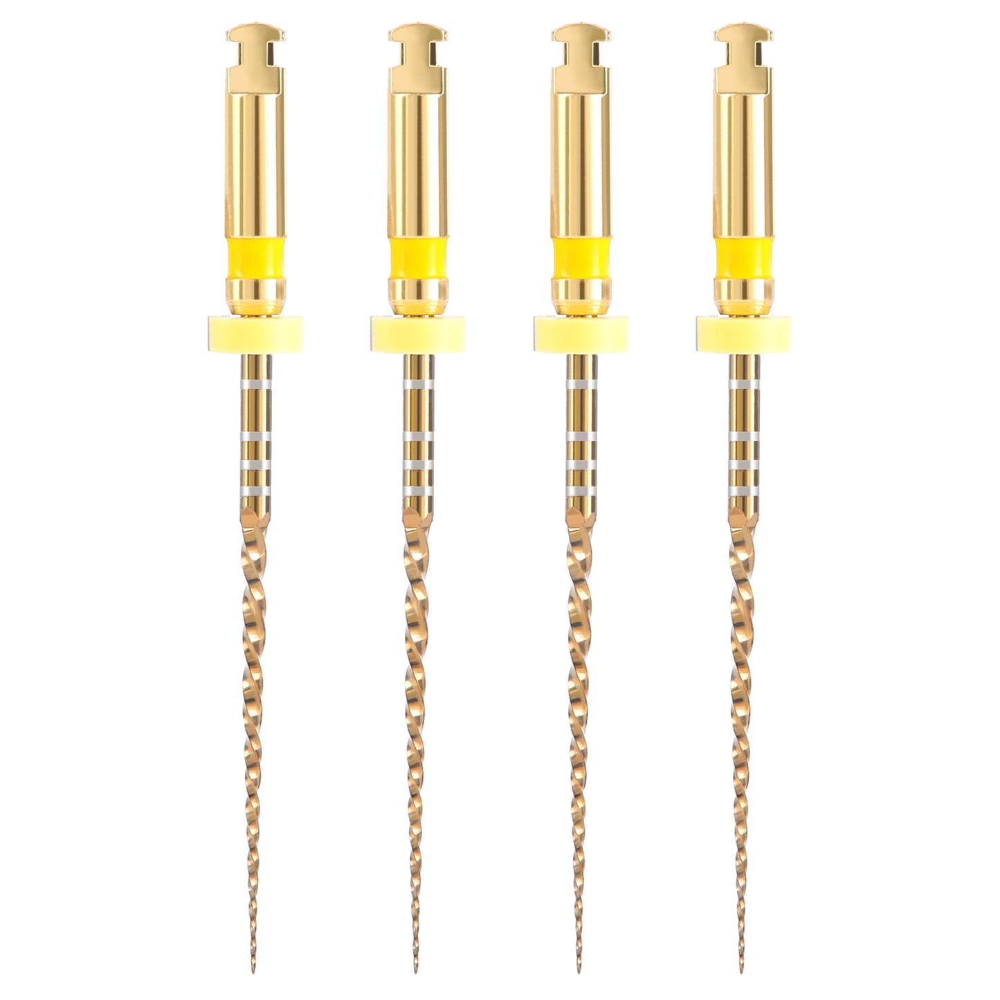 JMU NITI ROTARY FILES, WAVE-G4 FILES Sterilized Packing, 4pcs/Pk, #ROLL WAVE (GOLD)