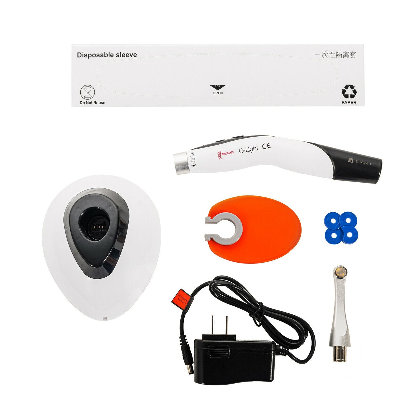 Woodpecker Dental O-Light O-Light II O-Light Max LED Curing Light Wireless 1 Sec Curing 3000mW/cm2 - JMU DENTAL INC