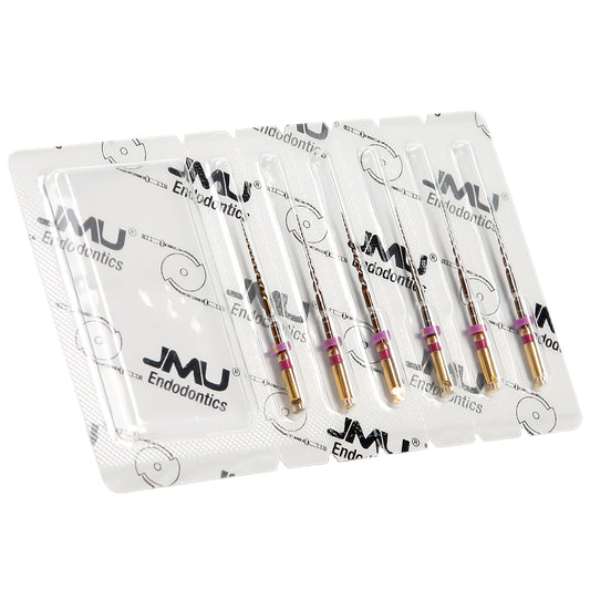 JMU NITI ROTARY FILES, PT-G SUPER FILES, Sterilized Packing, 6pcs/Pk