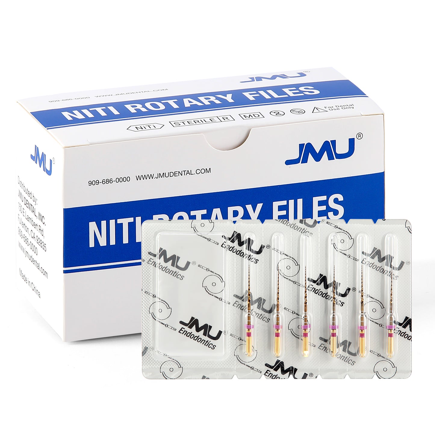 JMU NITI ROTARY FILES, PT-G SUPER FILES, Sterilized Packing, 6pcs/Pk