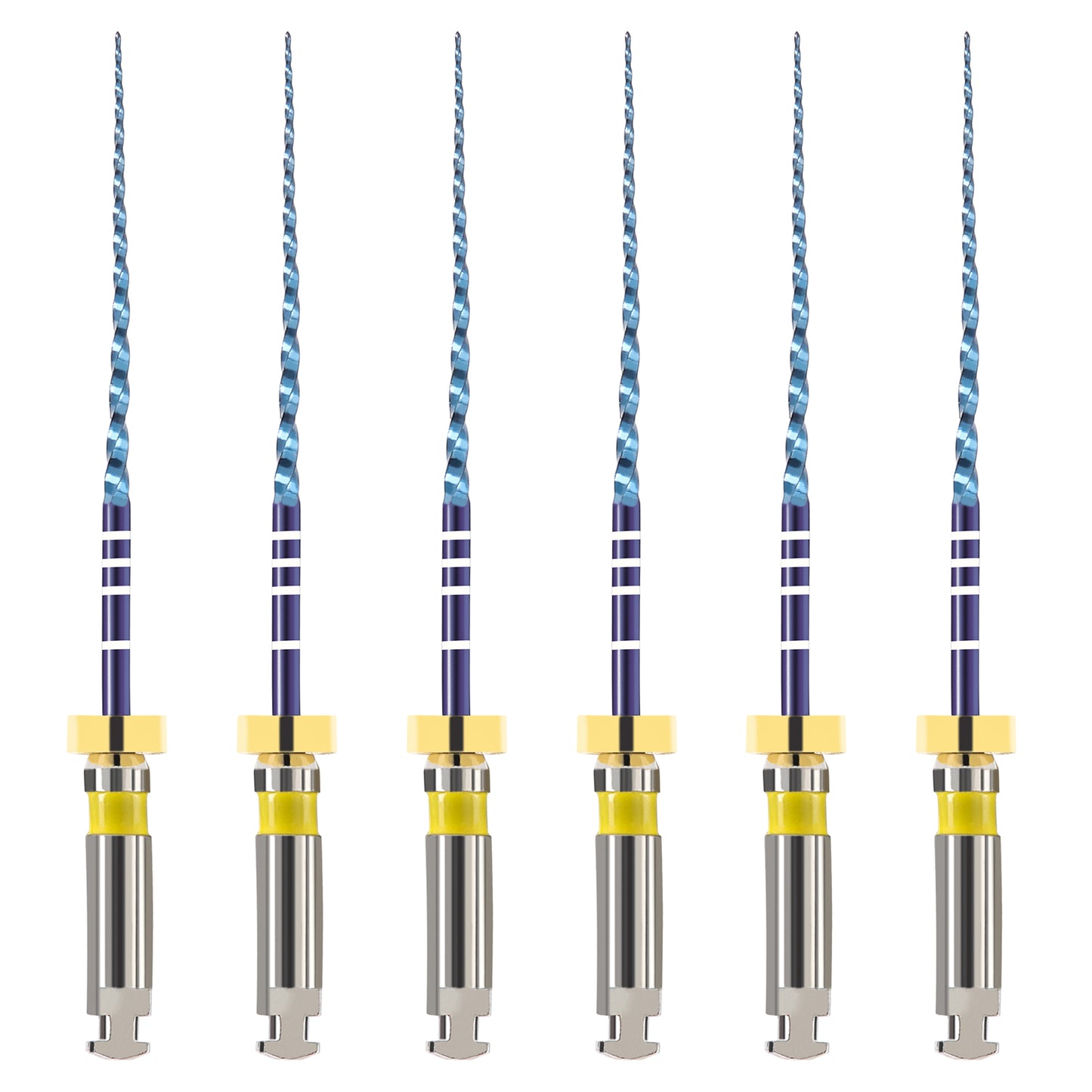 JMU NITI ROTARY FILES, VT-B UPG FILES, Sterilized Packing, 6pcs/Pk, #PRO-FLEXI FILES (BLUE)