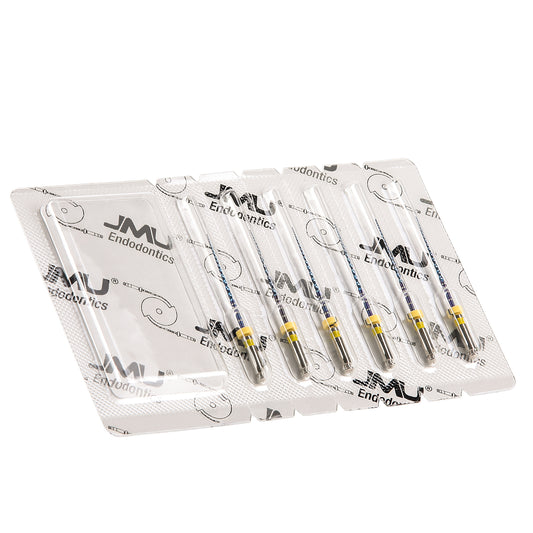 JMU NITI ROTARY FILES, VT-B UPG FILES, Sterilized Packing, 6pcs/Pk, #PRO-FLEXI FILES (BLUE)