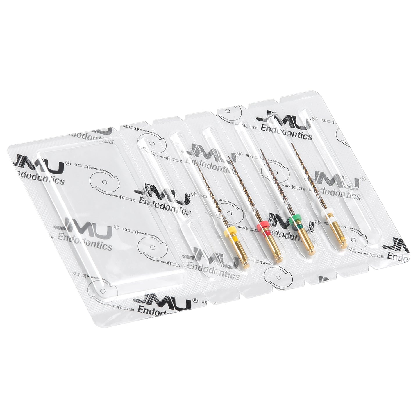 JMU NITI ROTARY FILES, WAVE-G4 FILES Sterilized Packing, 4pcs/Pk, #ROLL WAVE (GOLD)