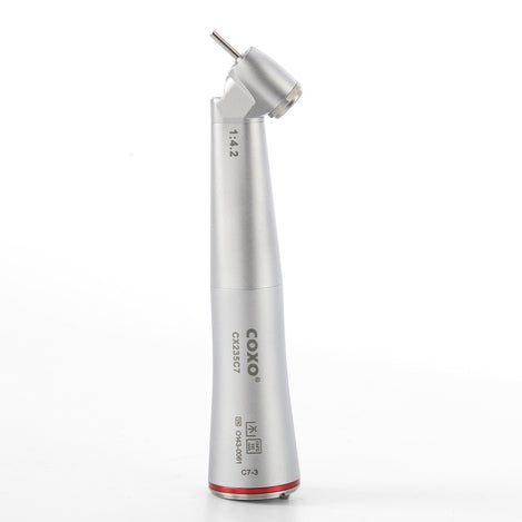 COXO CX235C7 45¡ Speed-increasing Electric Handpiece, 1:4.2 Contra Angle, W/Fiber Optic, Inner Channel, Appr.168,000rpm, Push Button, for FG burs ¯1.6mm. #C7-3