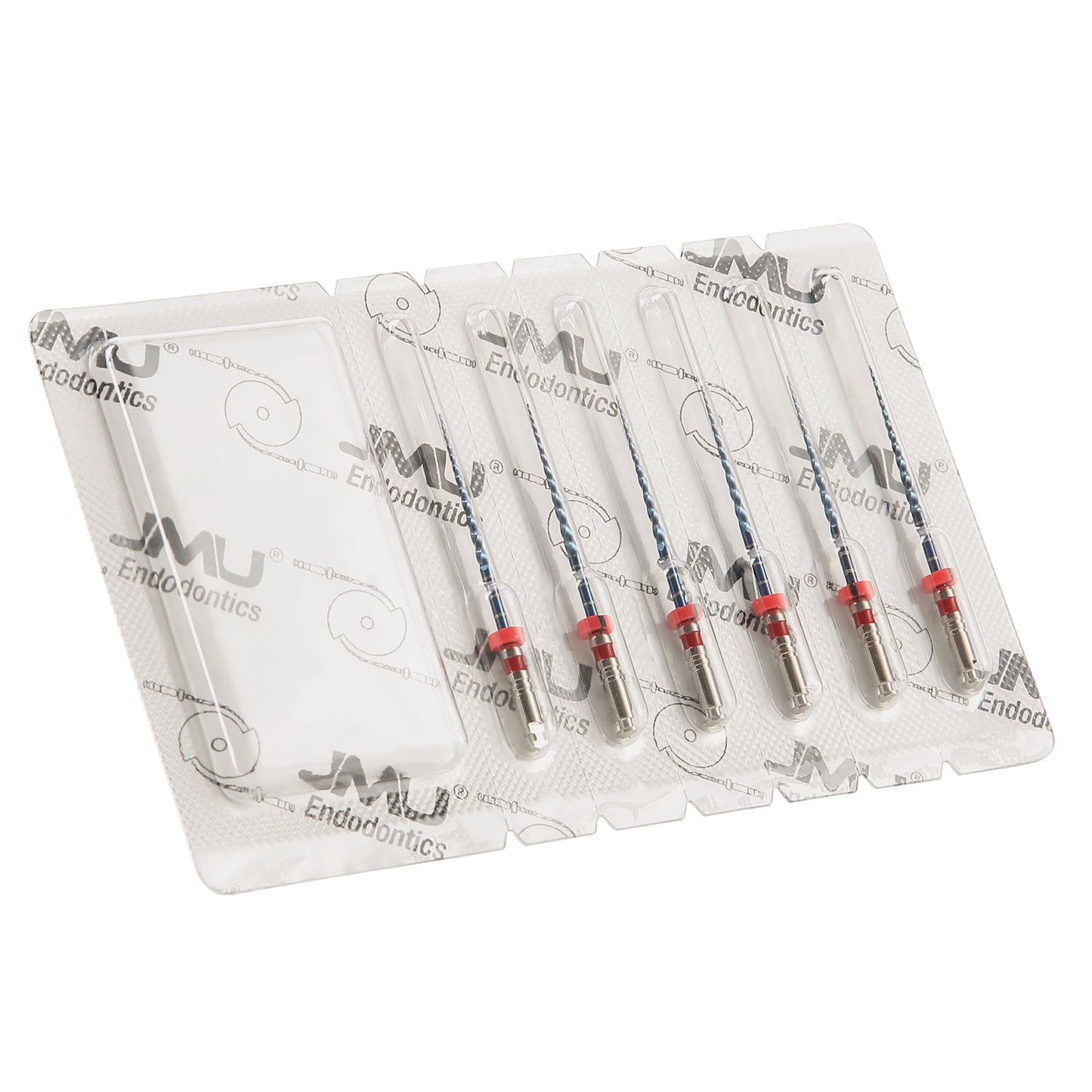 JMU NITI ROTARY FILES, VT-B UPG FILES, Sterilized Packing, 6pcs/Pk, #PRO-FLEXI FILES (BLUE)