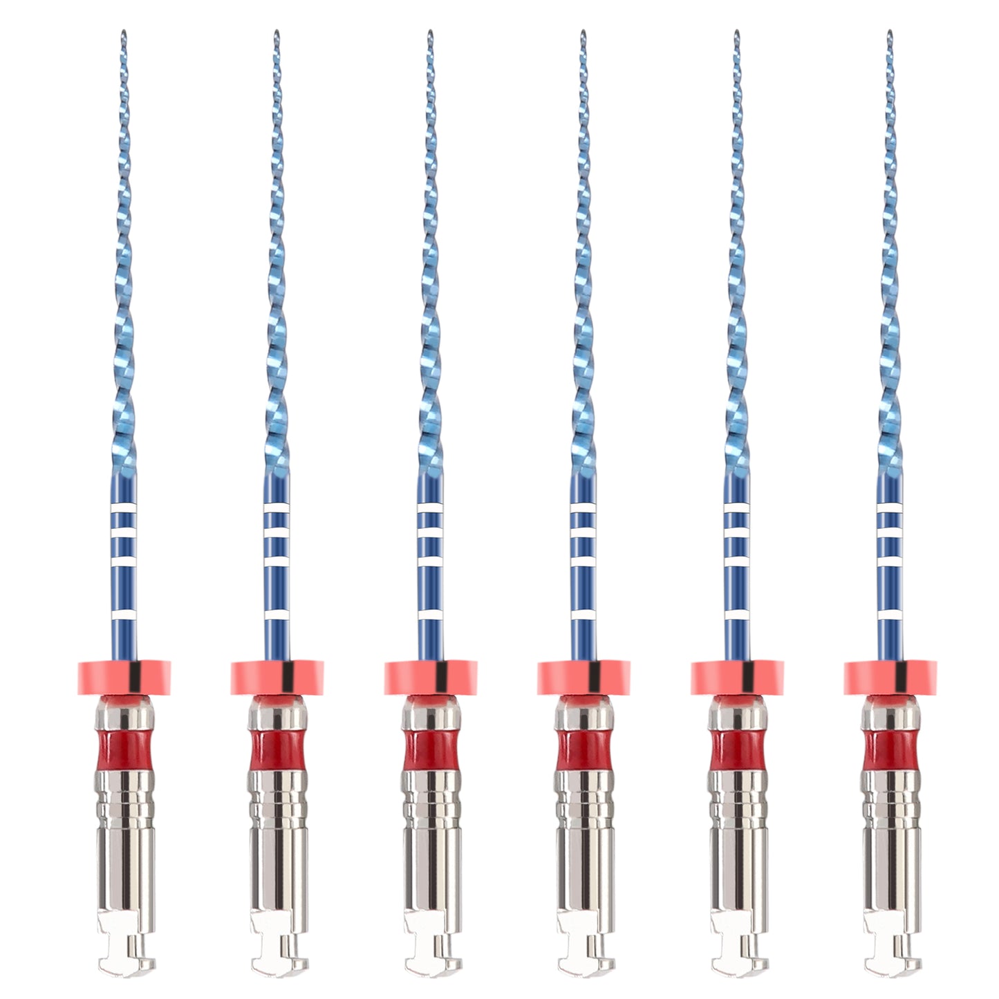 JMU NITI ROTARY FILES, VT-B UPG FILES, Sterilized Packing, 6pcs/Pk, #PRO-FLEXI FILES (BLUE)