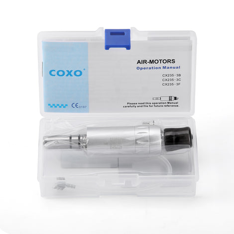 COXO CX235-3F Low-speed Handpiece, 1:1 External, Air Motor, 20,000rpm, 4-hole coupler. #M-3F-4