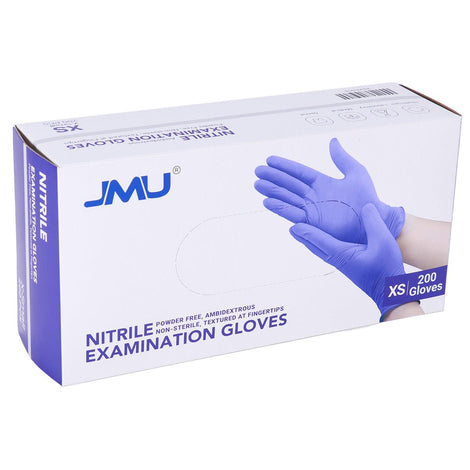 JMU Disposable Nitrile Examination Gloves, Violet Blue, 200Pcs/Box