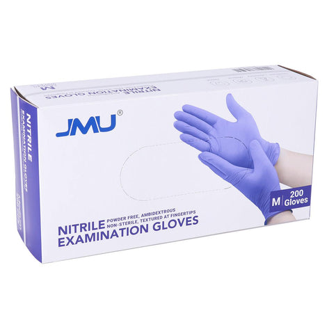 JMU Disposable Nitrile Examination Gloves, Violet Blue, 200Pcs/Box