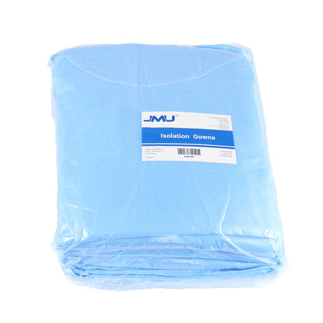 JMU Disposable Isolation Gowns 30g PP Knitted Cuff 120*140cm 10pcs/bag