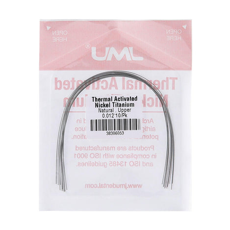 JMU Thermal Activated Nickel Titanium Archwire, Natural, 10/Pk