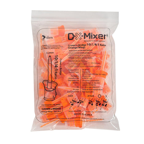 DX-Mixer Dental HP Mixing Tips Crown&Bridge 10:1 Ratio 48/Pk