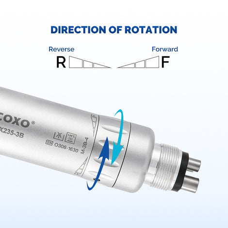 COXO CX235-3B Low Speed Handpiece, 1:1 Inner Channel, Air Motor, 20,000rpm, 4-hole coupler.  #M-3B-4                             COXO CX235-3B Low Speed Handpiece, 1:1 Inner Channel, Air Motor, 20,000rpm, 4-hole coupler. #M-3B-4