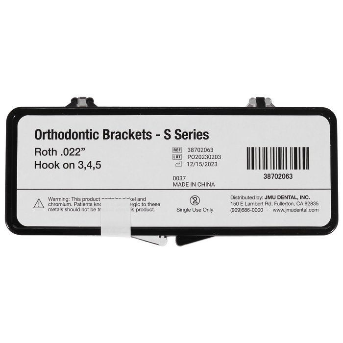 JMU Standard Roth Brackets, Hook on 3,4,5 - S Series (MIM), 20pcs/set