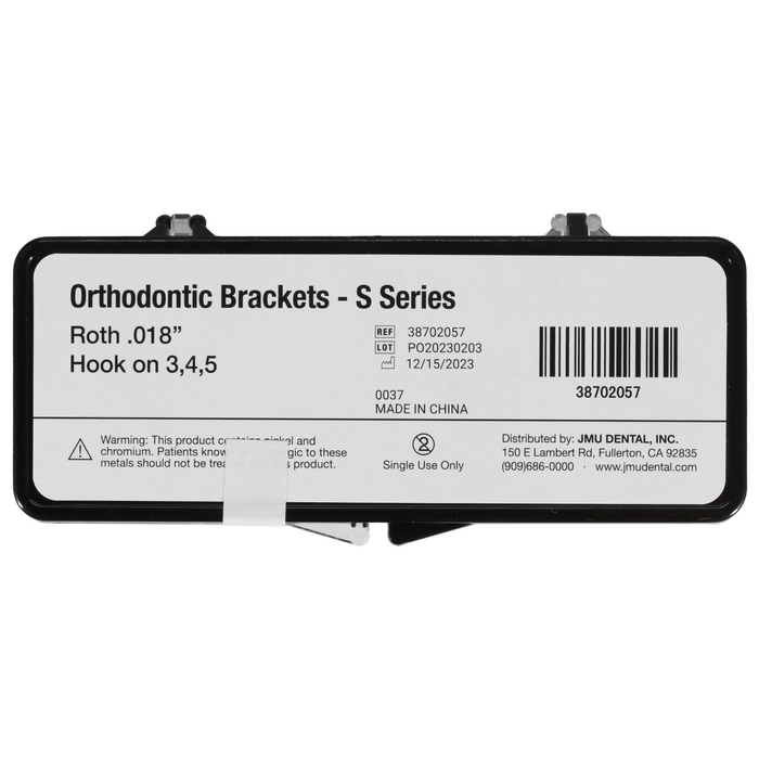 JMU Standard Roth Brackets, Hook on 3,4,5 - S Series (MIM), 20pcs/set