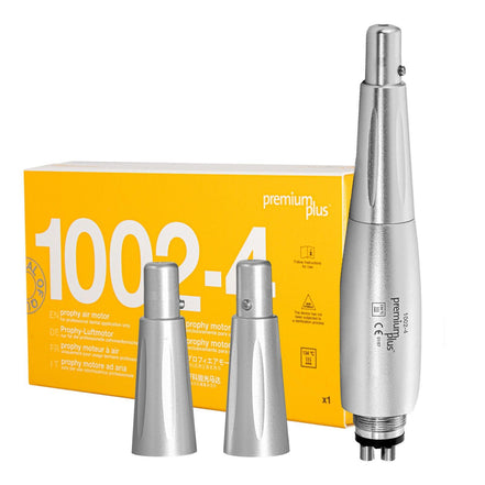 Premium Plus Dental Prophy Air Motor Handpiece 4 Holes with 3 Nose Cones