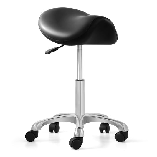 JMU Dental Ergonomic Saddle Stool Rolling Exam Chair Adjustable Height - JMU DENTAL INC