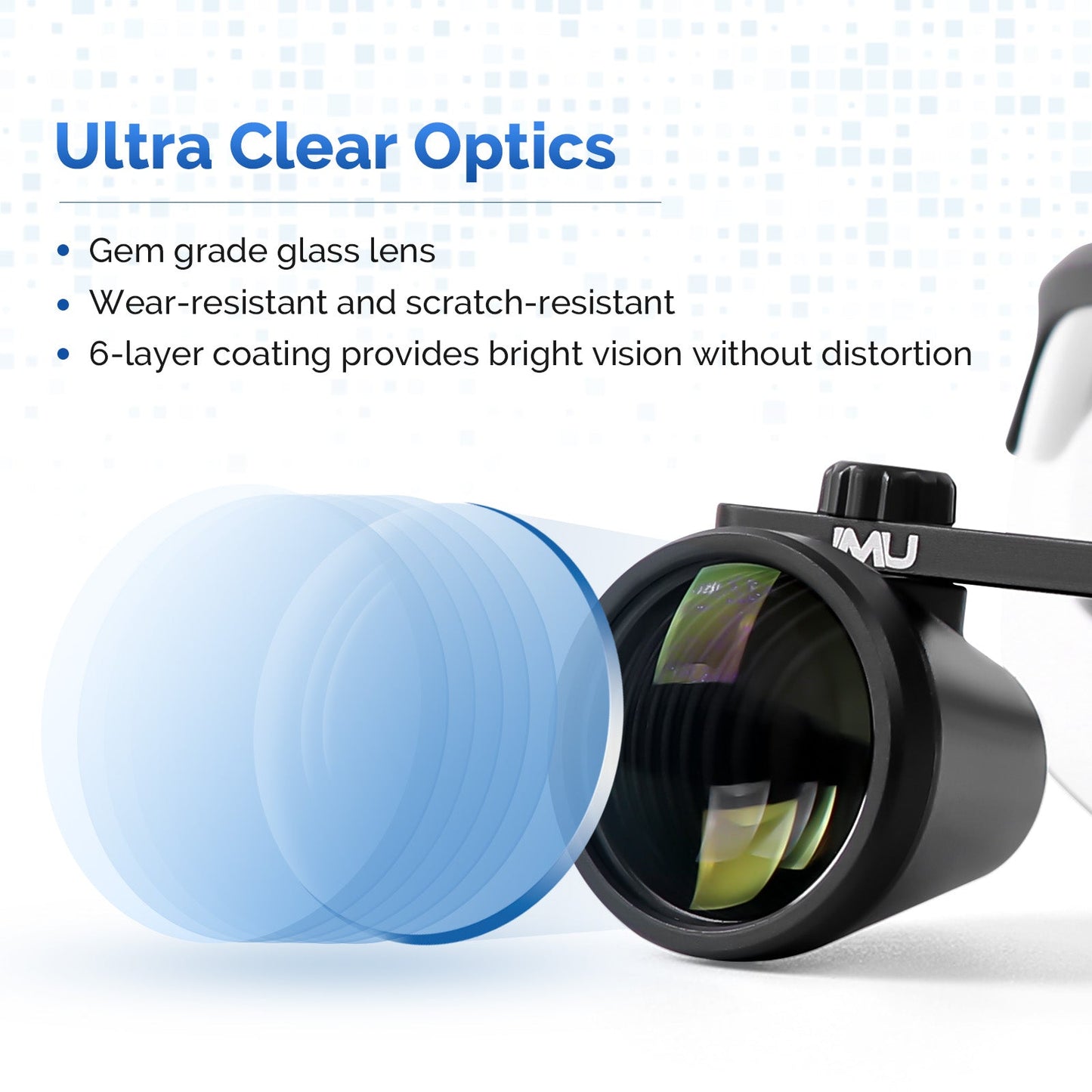 JMU Dental Medical Sports Binocular Loupes 2.5X 420mm LED Headlights