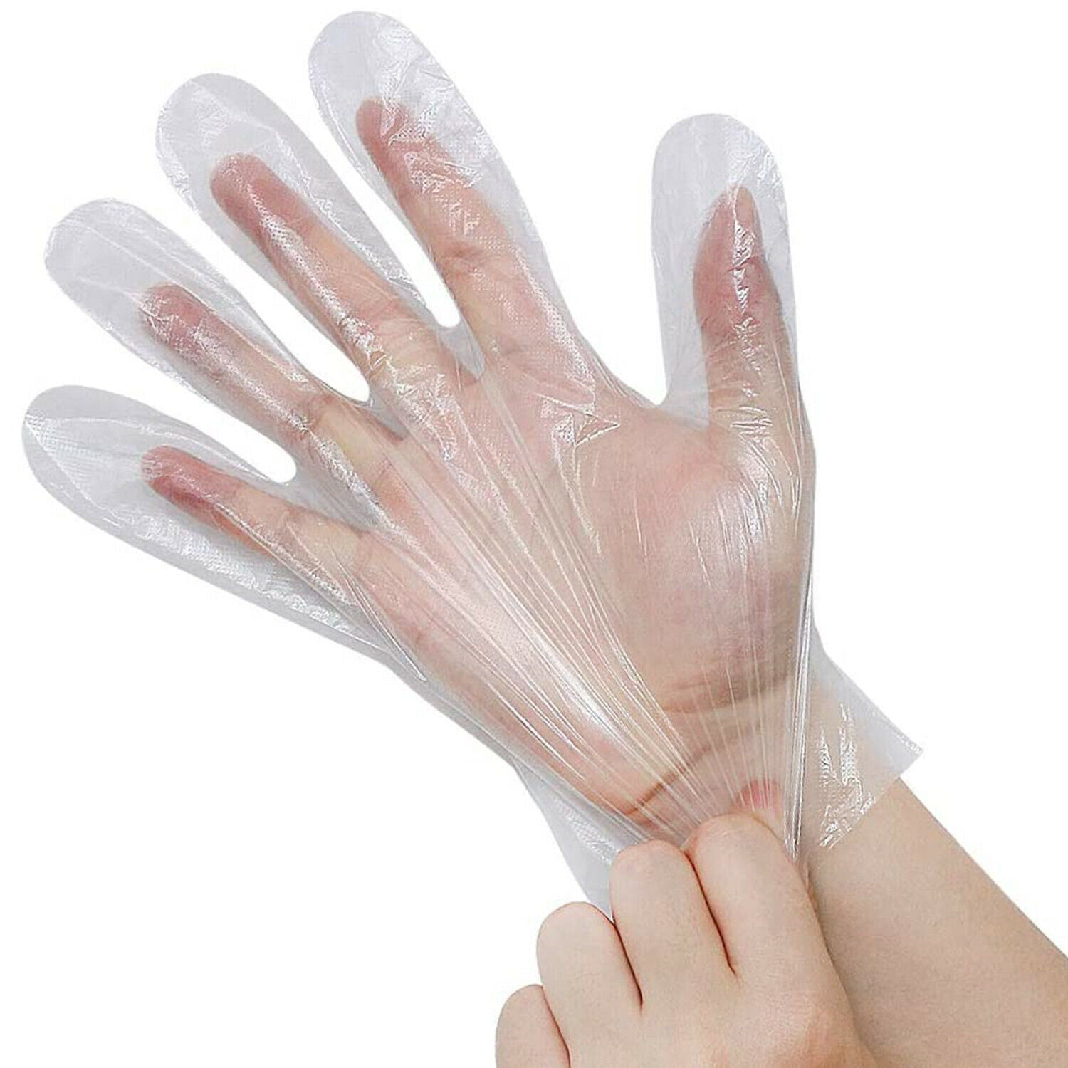 JMU Disposable Transparent PE Gloves Medium 100/Bag - JMU DENTAL INC