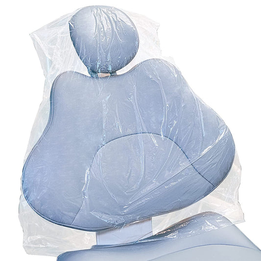 JMU Dental Disposable Half Chair Covers Clear Plastic Sleeve Protector Medium 27.5"x24" 225/Box