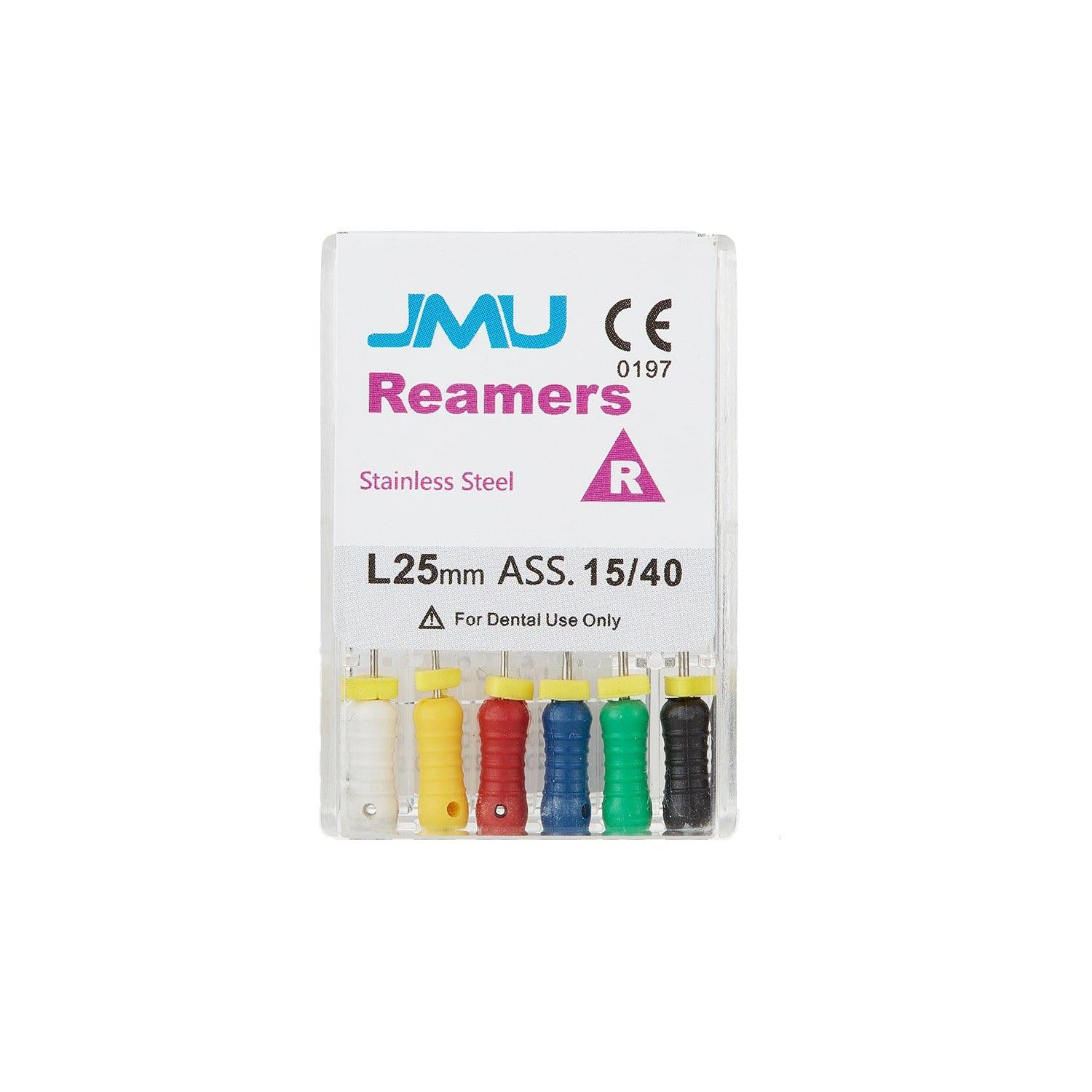 JMU Stainless Steel Hand Use Reamers 21-31mm 20#-80# 6Pcs - JMU DENTAL INC