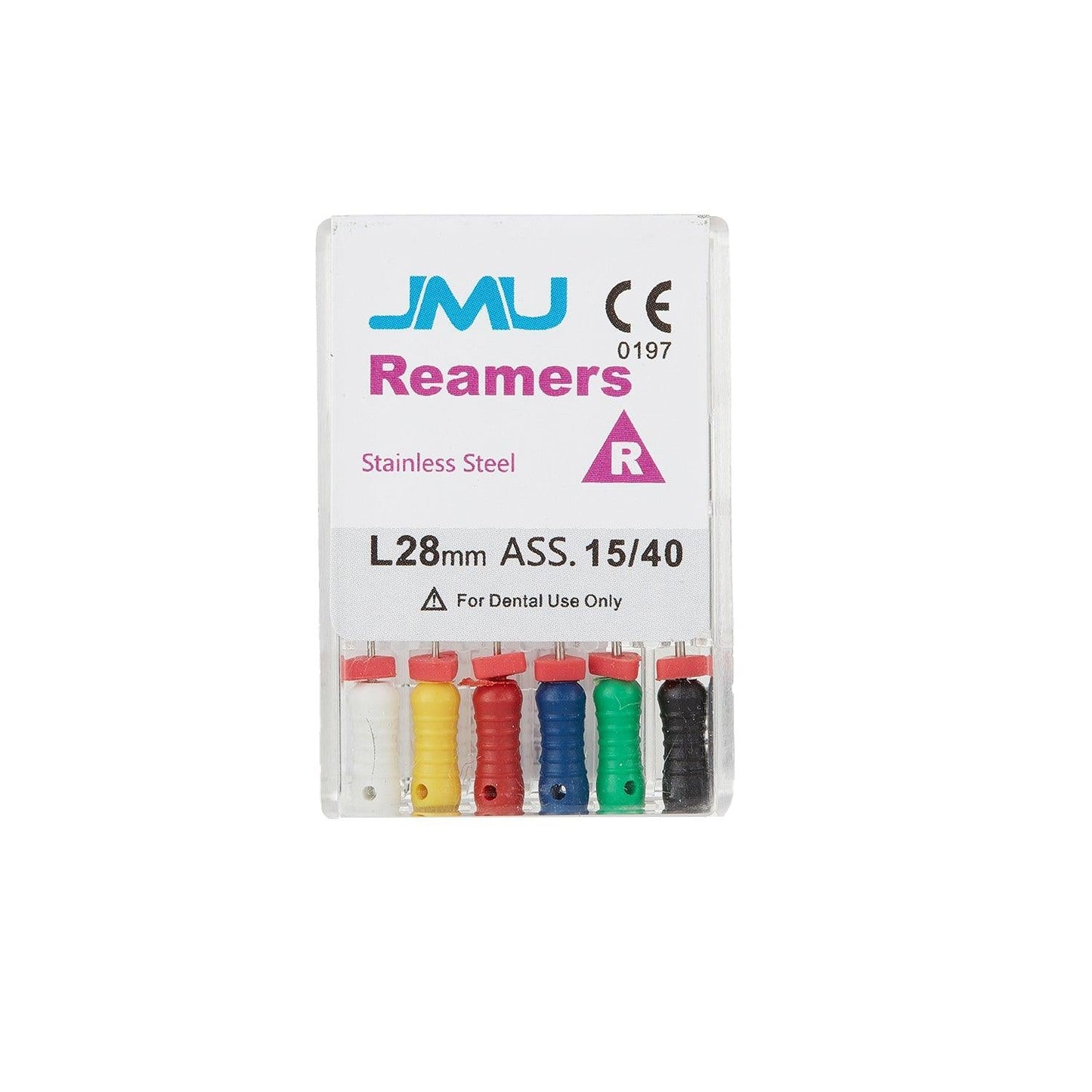 JMU Stainless Steel Hand Use Reamers 21-31mm 20#-80# 6Pcs - JMU DENTAL INC