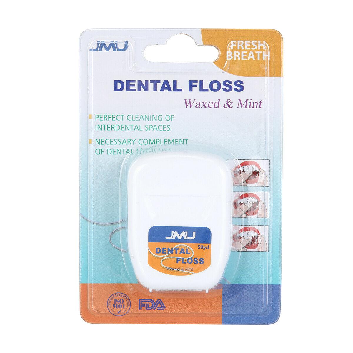 JMU Disposable Dental Oral Floss Waxed & Mint 50Yds/Pack - JMU DENTAL INC