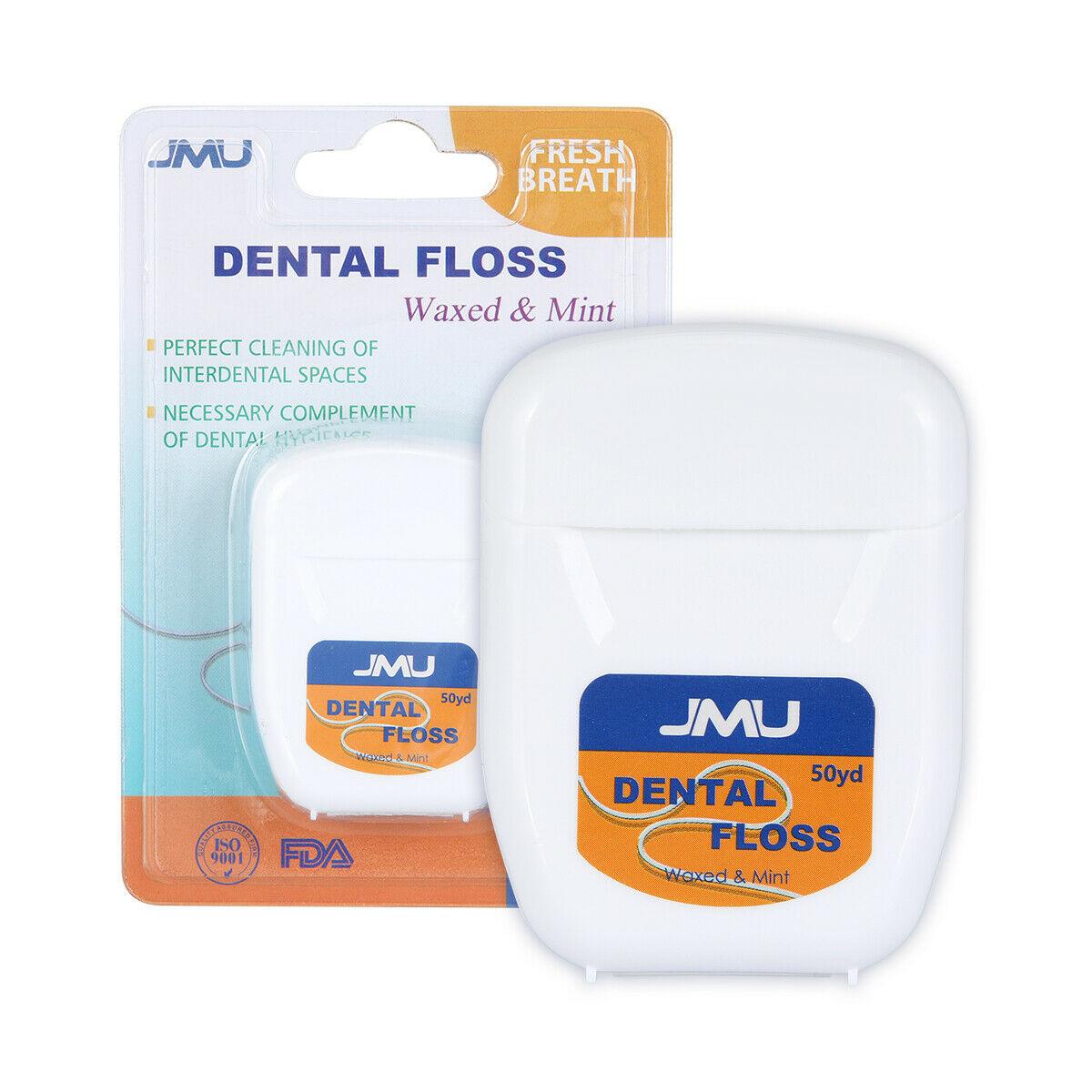 JMU Disposable Dental Oral Floss Waxed & Mint 50Yds/Pack - JMU DENTAL INC