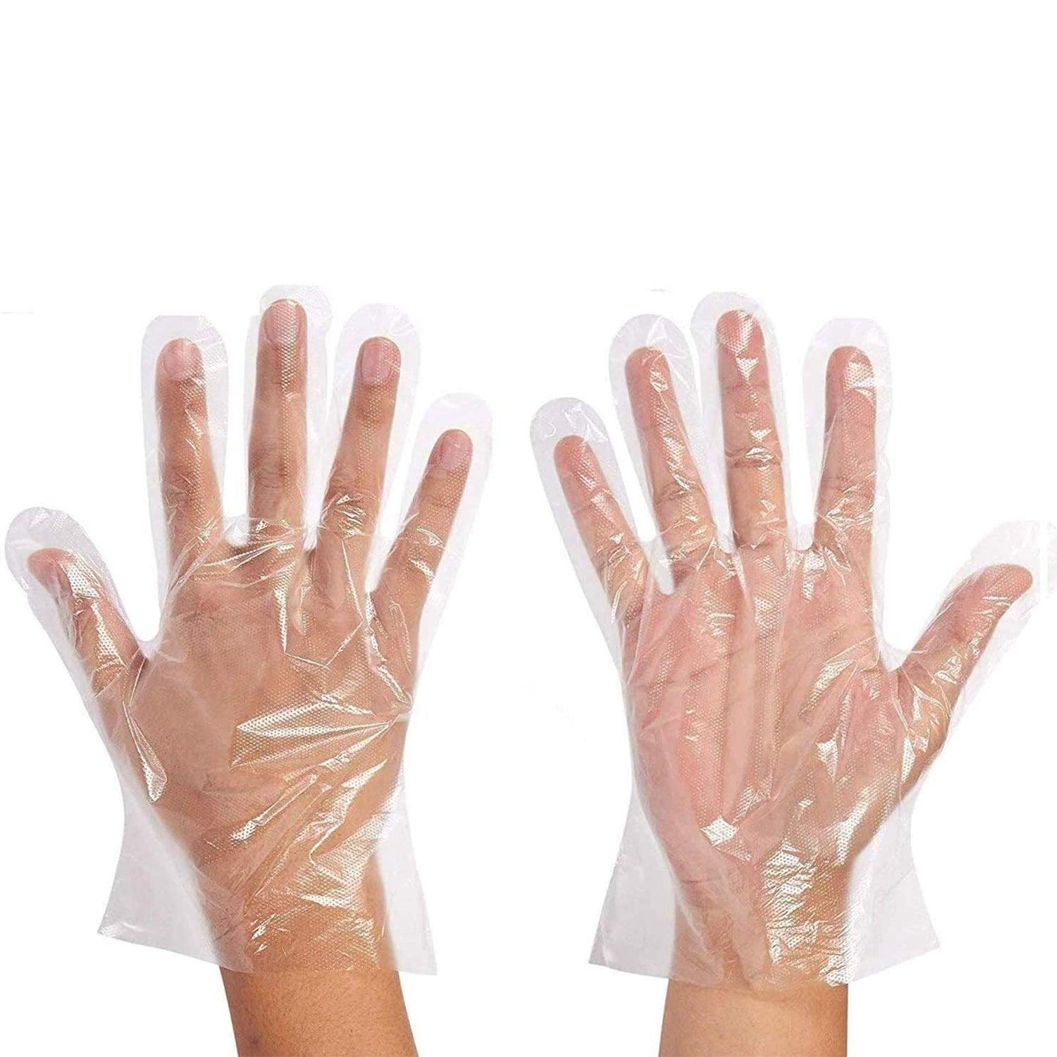 JMU Disposable Transparent PE Gloves Medium 100/Bag - JMU DENTAL INC