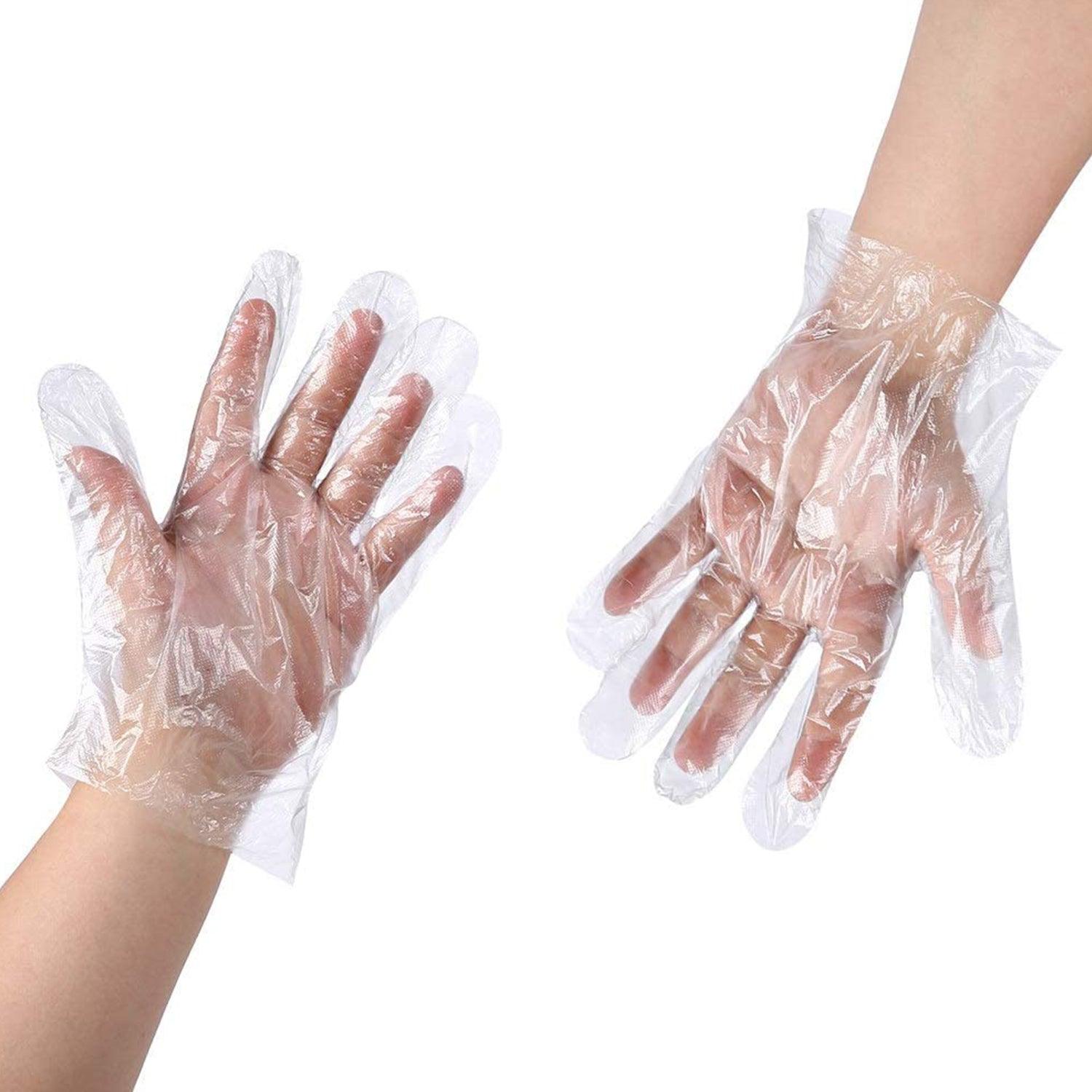 JMU Disposable Transparent PE Gloves Medium 100/Bag - JMU DENTAL INC