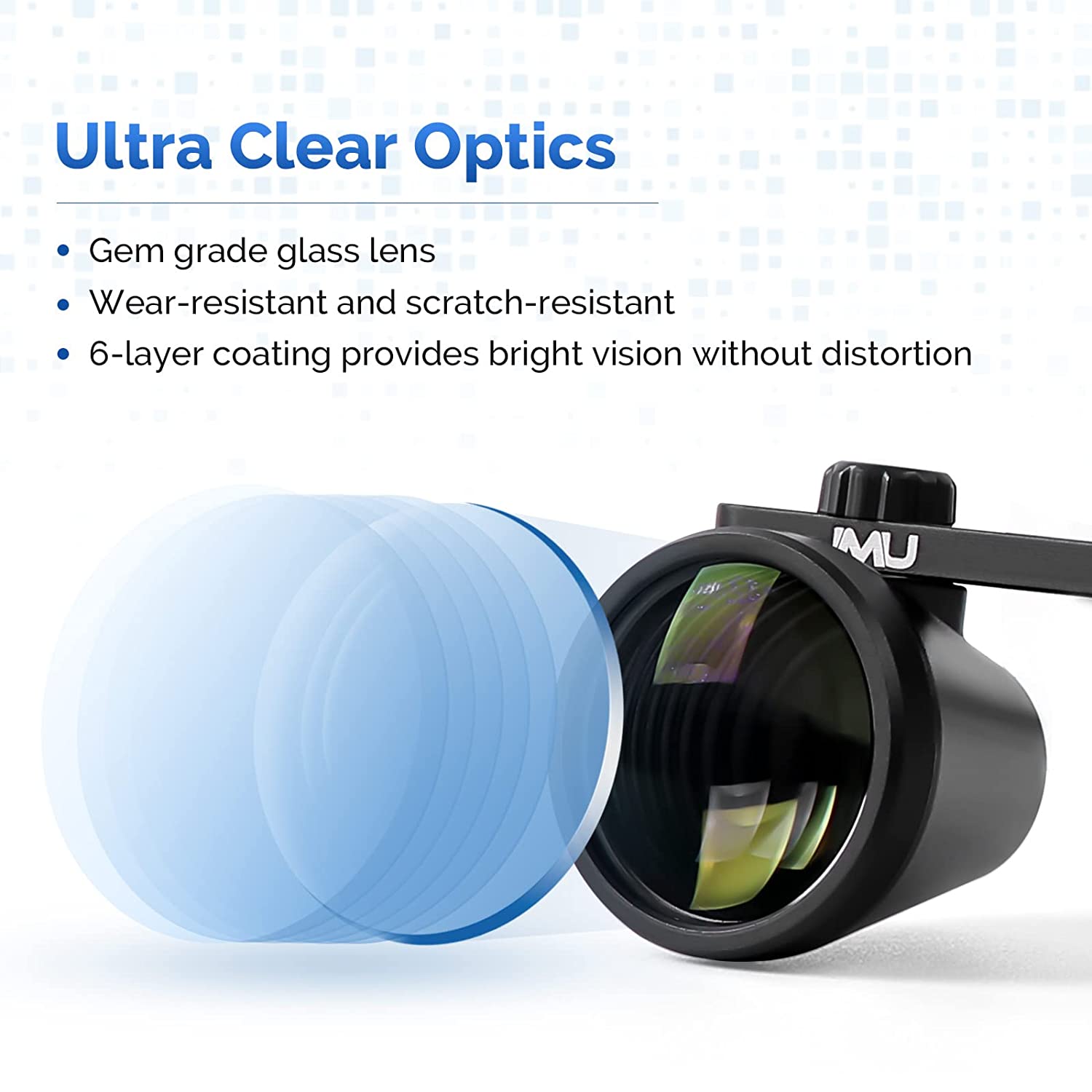 JMU Dental Medical Headband Binocular Loupes 2.5X 420mm LED Headlights