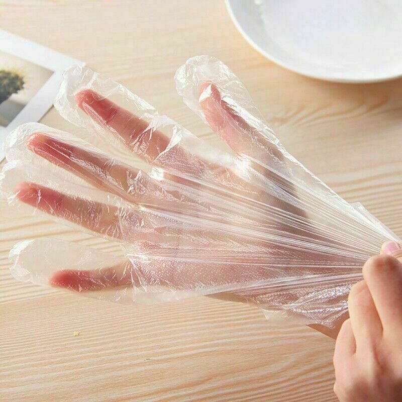 JMU Disposable Transparent PE Gloves Medium 100/Bag - JMU DENTAL INC