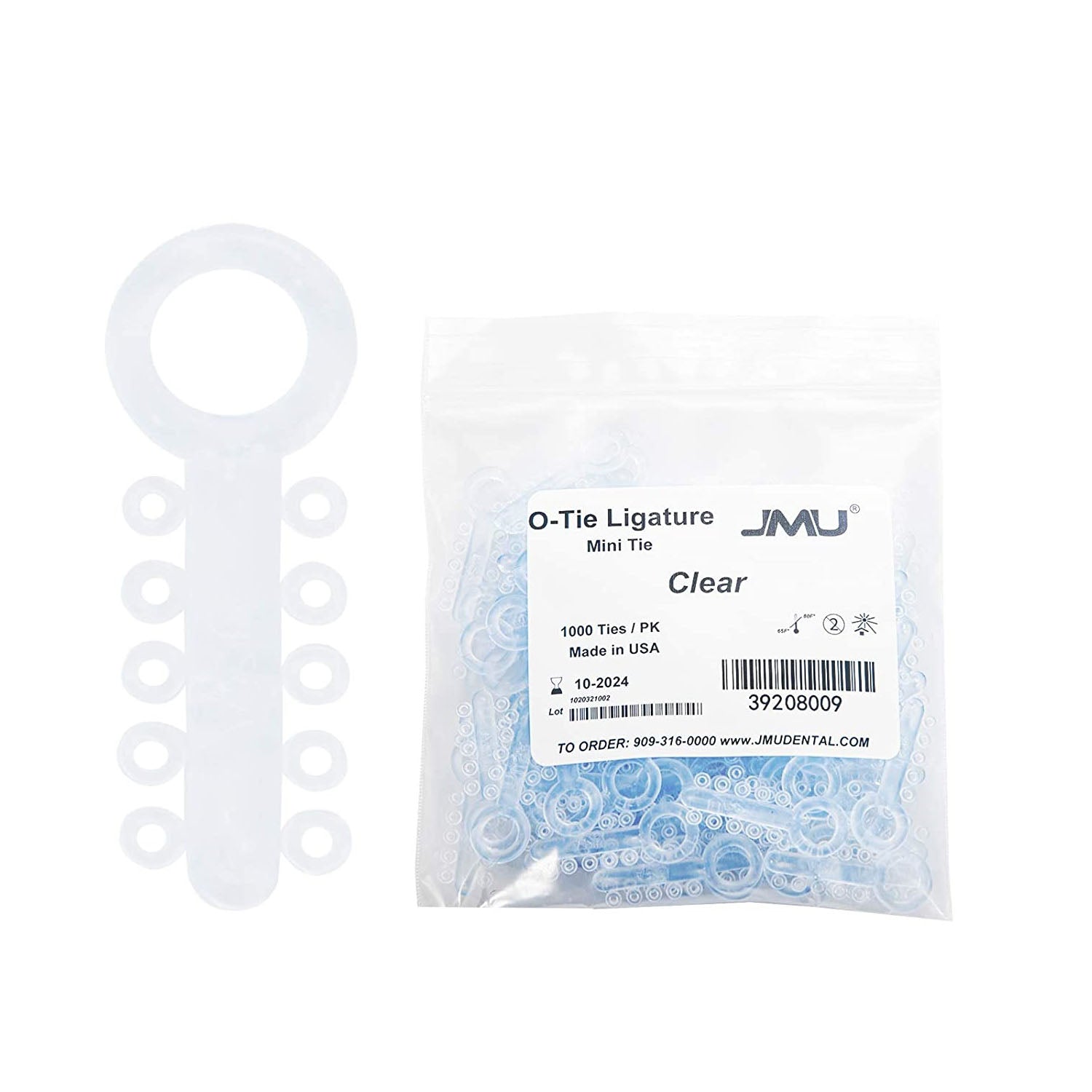 JMU Dental Orthodontic O-Ties Ligature Elastic - JMU DENTAL INC