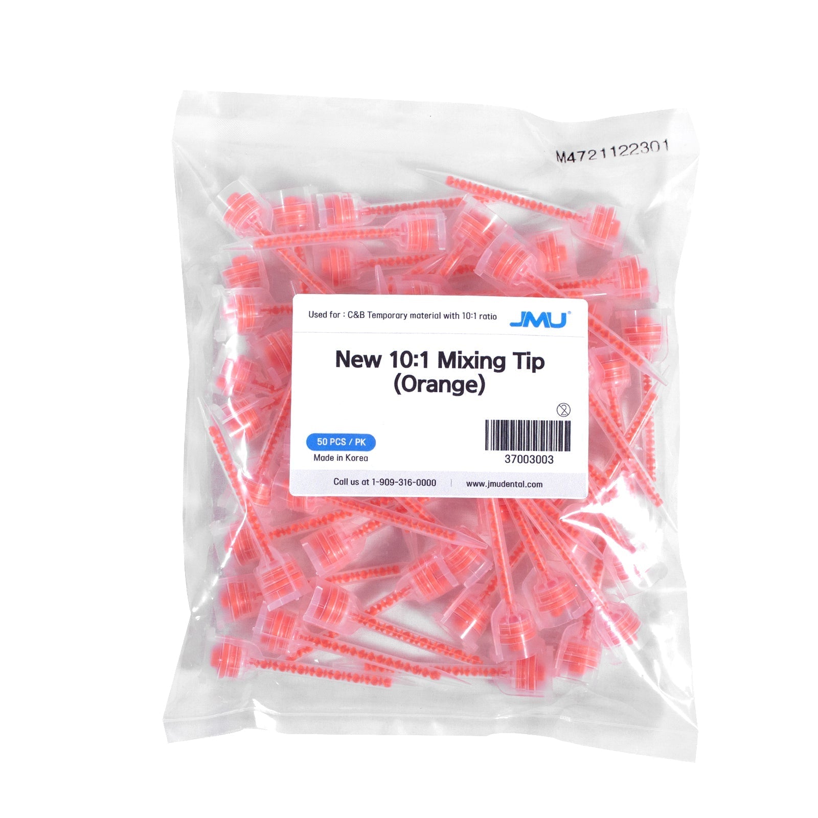 JMU Dental Mixing Tips C&B Temporary 10:1 Ratio 50/Pk