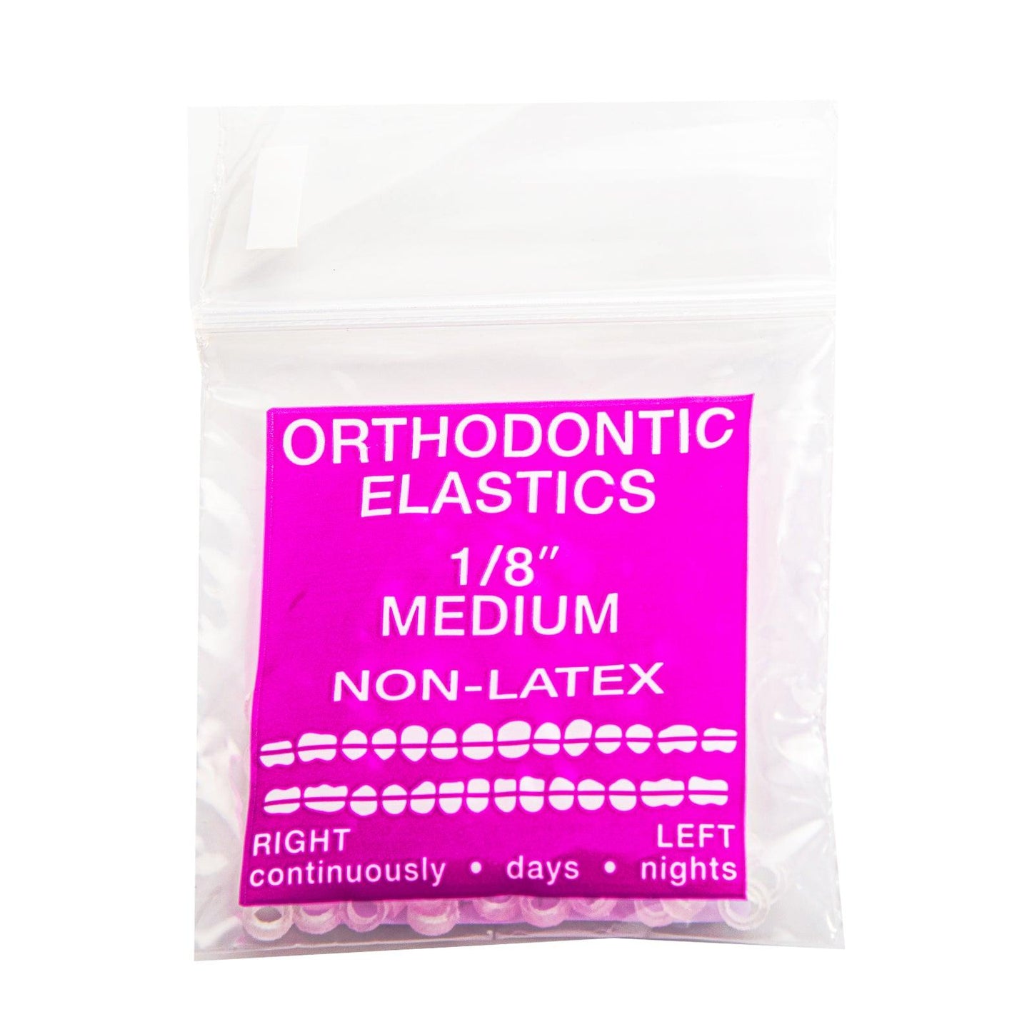 JMU Dental Orthodontic Intra Oral Elastic Latex Free 100/Bag - JMU DENTAL INC