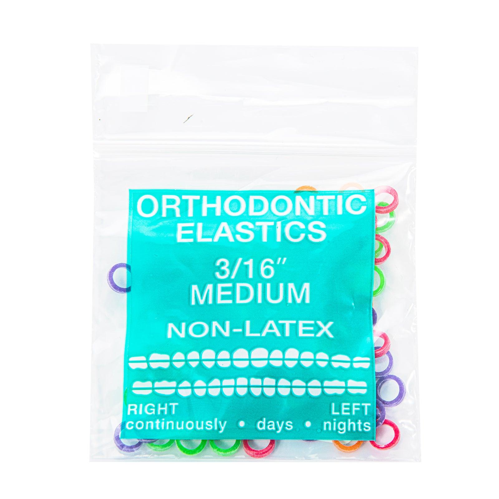 JMU Dental Orthodontic Intra Oral Elastic Neon 100/Bag - JMU DENTAL INC