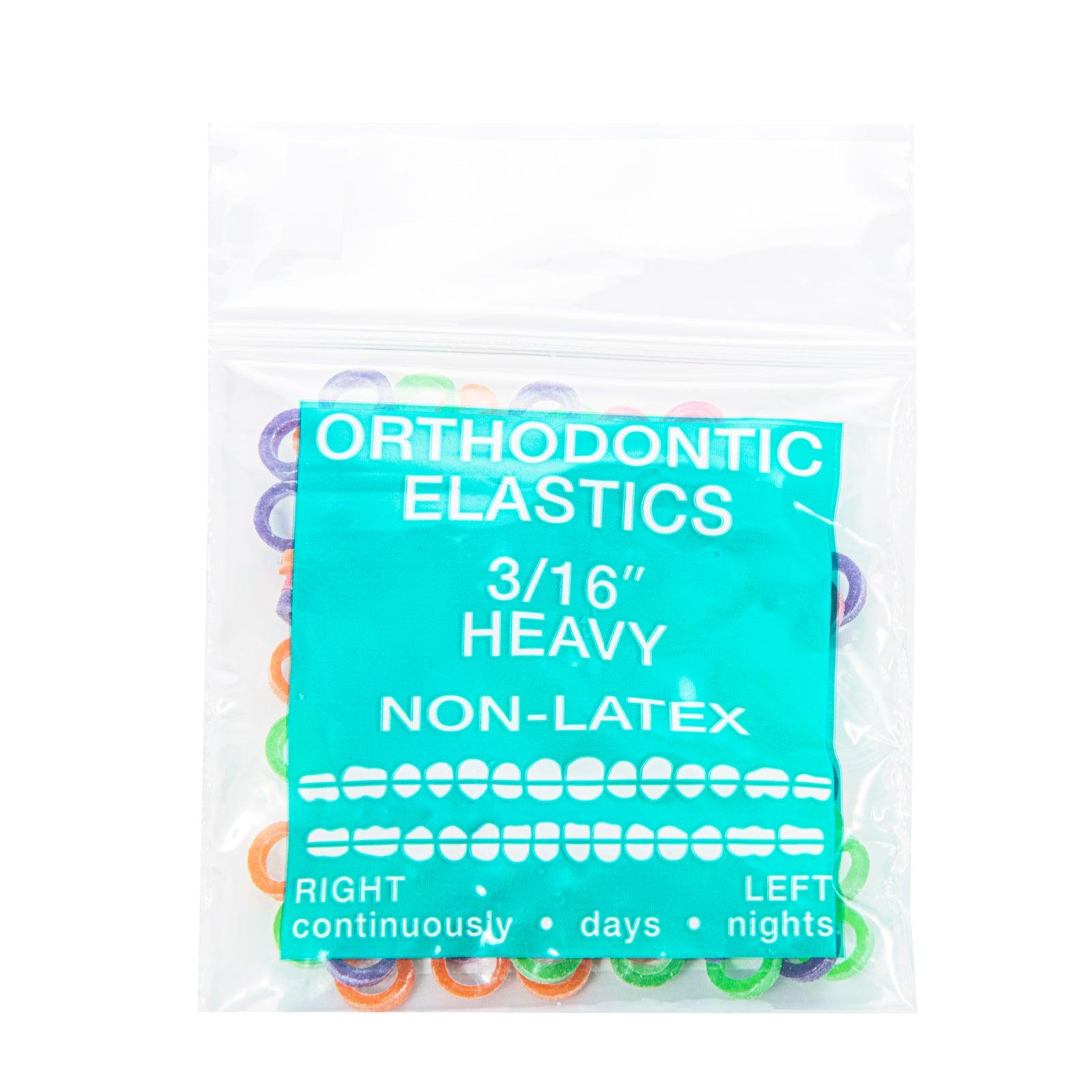 JMU Dental Orthodontic Intra Oral Elastic Neon 100/Bag - JMU DENTAL INC