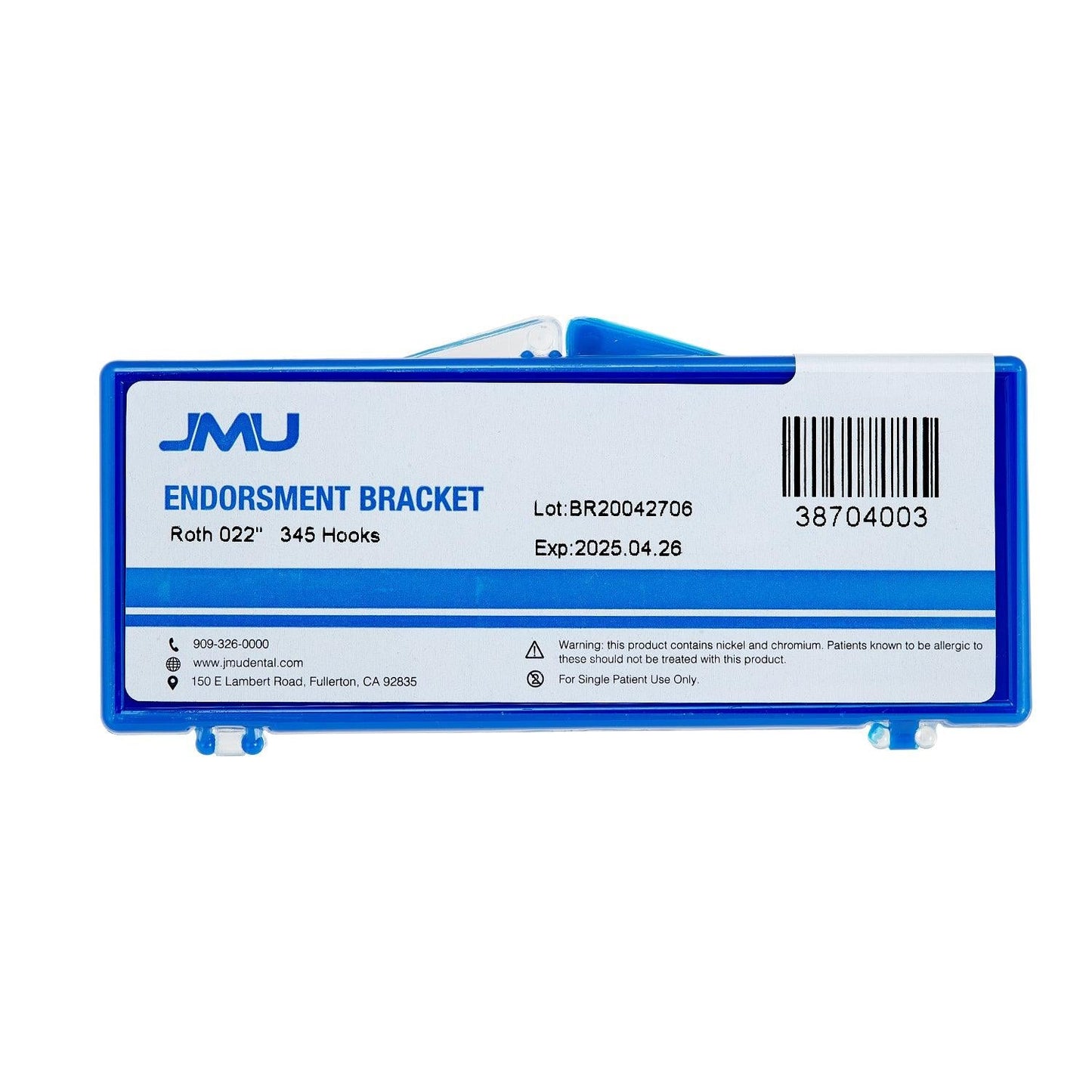 JMU Dental Mini Monoblock Self-ligating Brackets 20/Set - JMU DENTAL INC