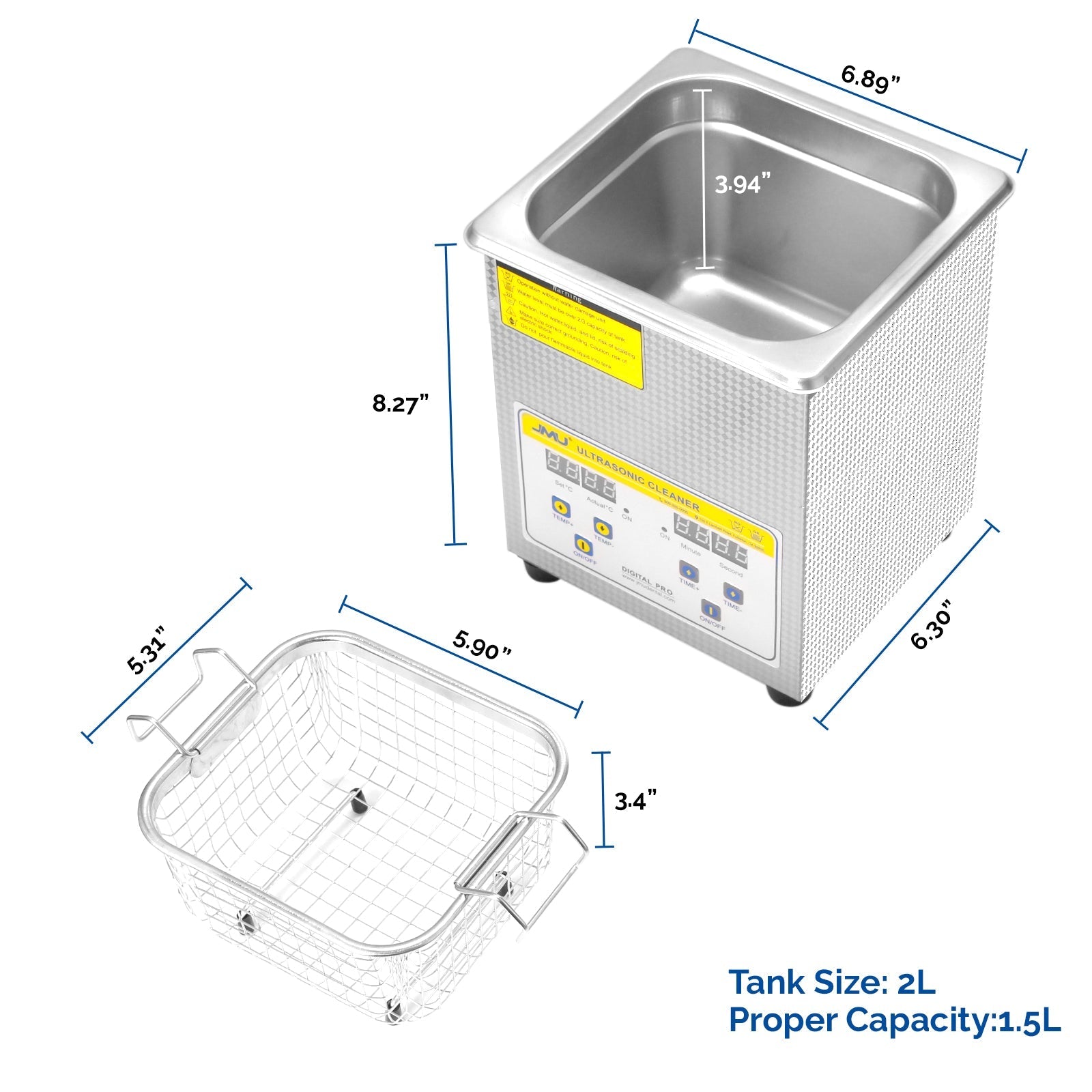 JMU Ultrasonic Cleaner 2L - JMU DENTAL INC