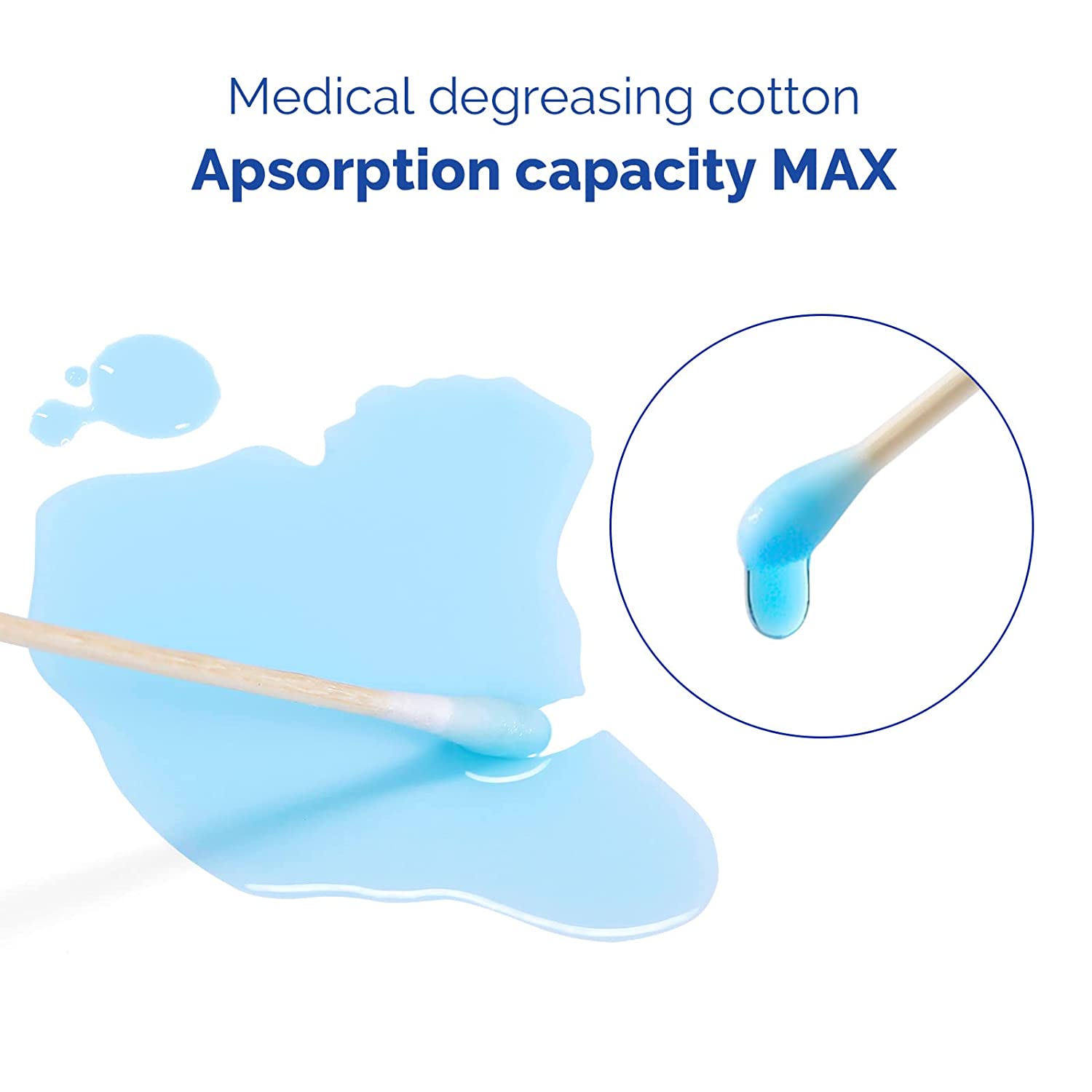 JMU Disposable Cotton Swab Tipped Applicator 6" 500/Box - JMU DENTAL INC