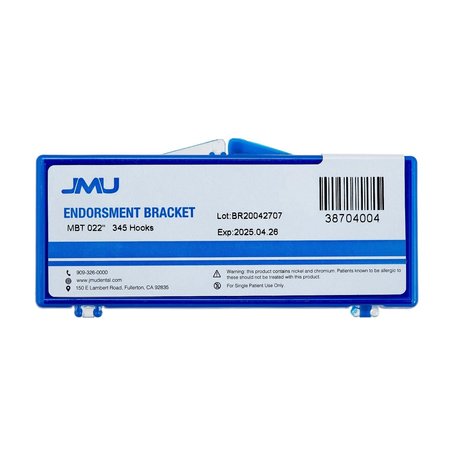 JMU Dental Mini Monoblock Self-ligating Brackets 20/Set - JMU DENTAL INC