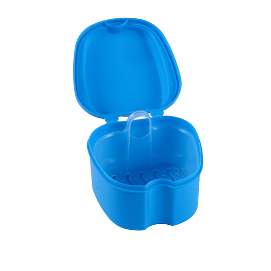 JMU Denture Bath Case Retainer Box with Strainer Apple Shaped