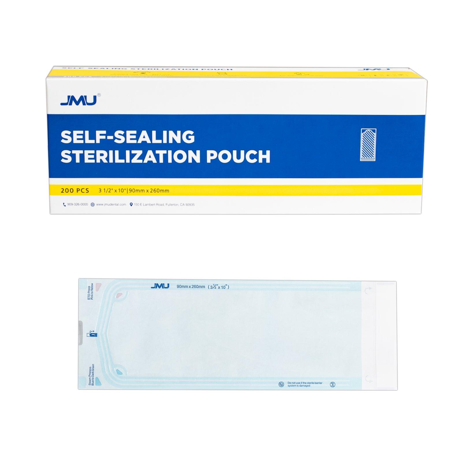 JMU Dental Self-Sealing Sterilization Pouches 3.5"x10" 200/Box